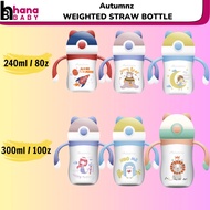 Autumnz Weighted Straw Bottle With Handle One Push Button Cap Botol Air Ada Pemegang Straw Bebola Pe
