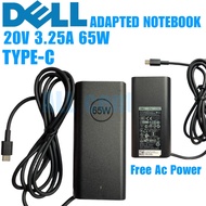 พร้อมส่ง Adapter Dell 20V 3.25A 65W สาย Type-c รุ่นที่5 รุ่นตัวหนา อะแดปเตอร์ชาร์จไฟ