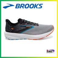 BROOKS MEN’S LAUNCH 10 RUNNING SHOE (110409 2E 019) 2E CUTTING (BLK/GREY/ORG CLOWN FISH)