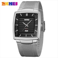 Jam Tangan Analog Date Pria SKMEI 9311 Stainless Steel Water Resist Mesh Original