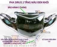 Pha led 2 tầng sirius MÀU ĐEN KHÓI-Tặng kèm xi nhan