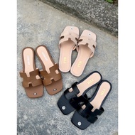 Very pretty H-shaped sandals with cream lining, big size 35-45 (100% real photo)