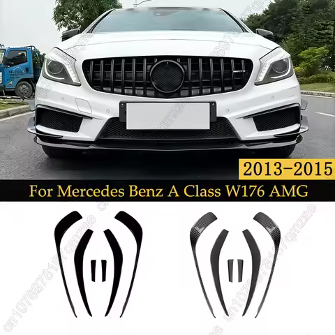 Front Bumper Splitter Side Spoiler For Mercedes Benz A Class W176 AMG A180 A200 A250 A45 Sport 2013-