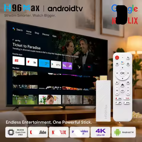 10PCS LOT TV Stick H96 MAX 3518D Wifi6 Rockchip Rk3518 Android 14 BT5.0 Quad Core 4K Home Media Play