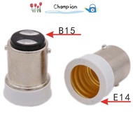 CHAMPIONO Lamp Holder, Converter Socket Adapter Halogen Light Base, Durable B15 to E12 Screw Bulb E15D to E14 LED Light Bulb Holder LED Saving Light