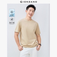 GIORDANO ผู้ชาย  เสื้อยืด Cool-Touch สีพื้น เสื้อยืดคอกลม แขนสั้น แฟชั่นฤดูร้อน เสื้อยืดลำลอง 010254