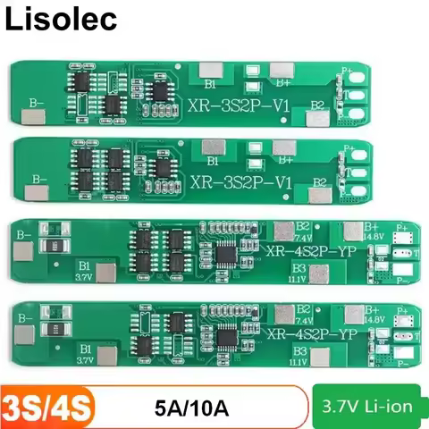 12V BMS 3S 4S 5A 10A Protection Board 3S2P 4S2P 18650 21700 Ternary Lithium Battery Charge Discharge