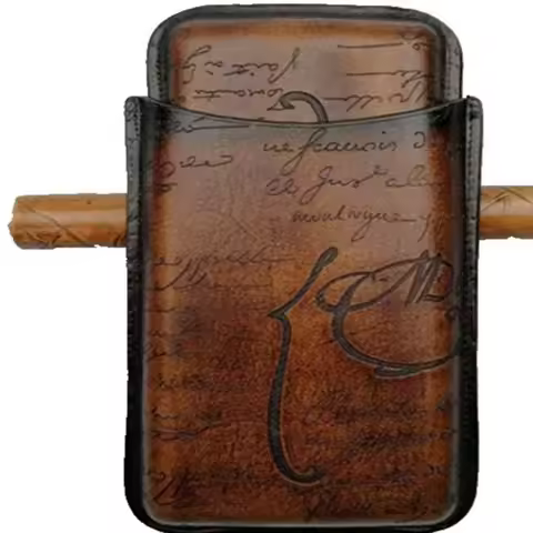 Portable Durable Leather Case Cigars Holder 3 Cigar Case Tube Travel Brown Cigar Cedar Humidor Tobac