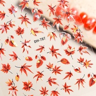H237 Nail Sticker Maple 5Ddaun Nail Sticker/ Maple Leafdaun