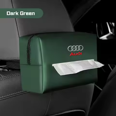 Car Sticker,For Audi A3 A4 A5 A6 B8 8P 8V C7 Q5 Q7 Q8 B7 B6 SLINE Car Tissue Bag Leather Hanger Napk