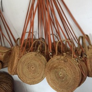 20cm double handle rattan bag