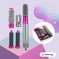 Hot Air Brush Hair Volumizer Straightener and Curler Hair Styling Device 5in1 ไดร์เป่าผม หวีผมตรง TP5+1