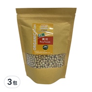 茂喜食品 有機黃豆  400g  3包