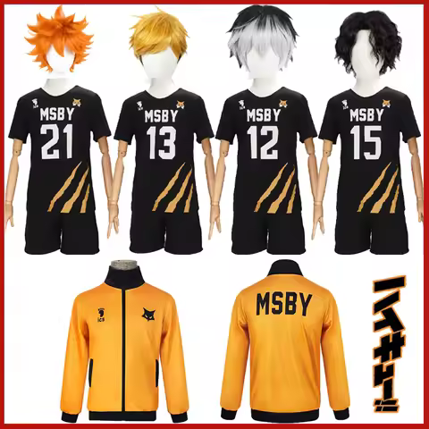 Japanese Anime Haikyuu Cosplay MSBY Black Jackal Shoyo Hinata Volleyball Jersey Sports Costume Kiyoo