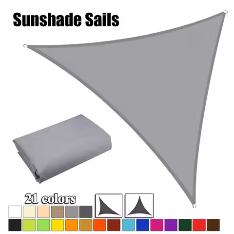 Multi-size Triangle Sun Shade Sail Waterproof Outdoor Garden Patio Party Sunscreen Awing Sun Canopy 