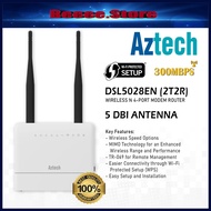 Aztech DSL5028EN (2T2R) ADSL 2+ 300Mbps Wireless N 4-Port Modem Router