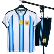 Quần Áo Bóng Đá Đội Tuyển Argentina Sân Nhà World Cup 2026 Màu Trắng Sọc Xanh Thun Lạnh Cao Cấp - FR