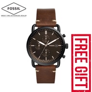 Fossil FS5403 Men's Commuter Chronograph Brown Leather Watch