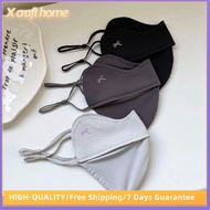 X CRAFT HOME Nylon Face Cover Bowknot Sun Protection Face Washable Reusable Ice Silk Face Trendy Solid Color UV Face Shield Running Riding