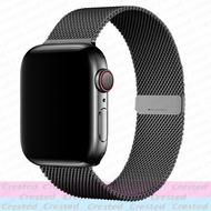 Strap For Apple watch band 44mm 40mm 45mm 41mm stainless steel Metal bracelet magnetic loop iWatch Apple watch 3 4 5 SE 6 7