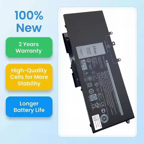 New 7.6V 68W GJKNX Laptop Battery For DELL Latitude E5480 5580 5490 5590 Precision M3520 M3530 GD1JP