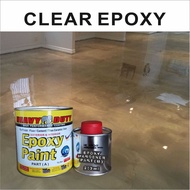 1L ( CLEAR EPOXY ) EPOXY FLOOR PAINT / CAT EPOXY LANTAI ( HEAVY DUTY Brand ) ZINXER Protection / CERAMIC CEMENT