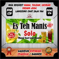 Spanduk Banner Backdrop Es Teh Solo Viral Kekinian Berkualitas Custom Desain Banner Benner Es Teh