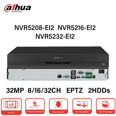 Dahua AcuPick 8/16/32CH 2HDD NVR Smart Ai Video Record CCTV Camera 4K Security Monitor System NVR520
