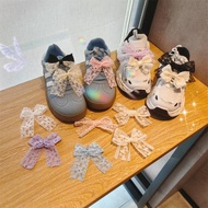 Girl Lace Bow Shoe Flower Ballet Style Shoe Flower Shoe Buckle Shoe Decoration Shoe Accessories