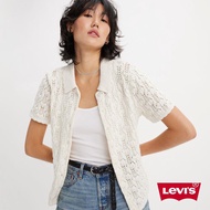 Levis 女款 短袖針織襯衫 / 粗針編織 人氣新品