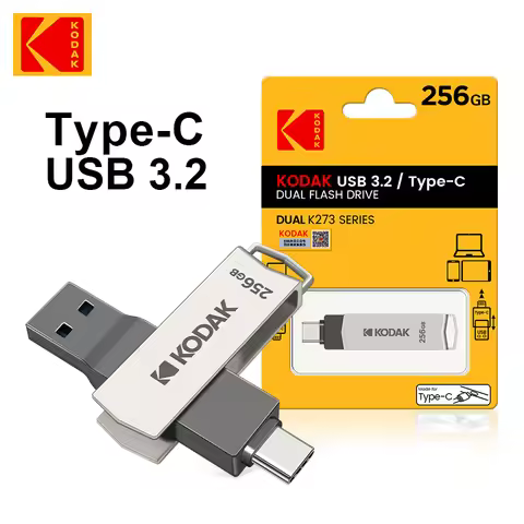 Kodak K273 OTG USB 3.0 Flash Drives USB-C Pen Drive 64GB 128GB 256GB USB3.1 Type-C High Speed Pen Dr