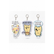 Funny Shiba Inu dog character keychain, meme