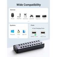 USB HUB 3.0 UGREEN Splitter 7 in 1 LED Charging Data Transfer Terminal