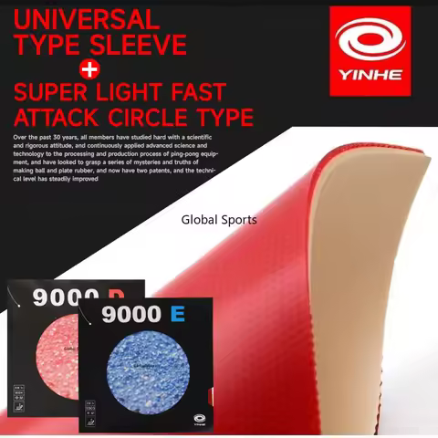 YINHE Table Tennis Rubber 9000D 9000E Sticky Rubbers Quick Attack Loop Pips-in Galaxy 9000D/9000E Yi