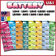 [Fast Delivery] Alkaline Button Cell LR44 LR41 LR43 LR521 LR621 LR626  LR920 LR1130 CR2032 AG13/AG10