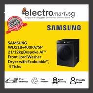 WD21B6400KV/SP 21/12kg Bespoke AI™  Front Load Washer  Dryer with Ecobubble™  4 Ticks  Samsung