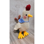 Leghorn Chicken Amigurumi Chicken Crochet Doll/
