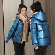 Boston Down Jacket Off-Season Disposable Down Padded Jacket Women Shiny 2023 Korean Version Padded Jacket Short Style