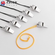 CHINK 1/2/5pcs Metal Whistle High quality Referee Sport Rugby With Black/Yellow Rope Stainless Steel Whistles