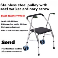 Adult Walker for Elderly - Durable Stainless Steel Walking Aid - Easy to Use Foldable Walker for Sen