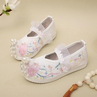 Girls Jellyfish Pendant Antique Hanfu Shoes Embroidered Shoes Cute Baby Shoes Student Handmade Small
