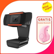 【Headset bluetooth nirkabel gratis】1080P FHD / Webcam Full HD dengan MIC webcam USB suara komputer d