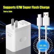 67W SuperVOOC Fast Charger & Data Cable | Compatible with OPPO Reno11 / Reno9 Pro / K10 / K11X | Sup