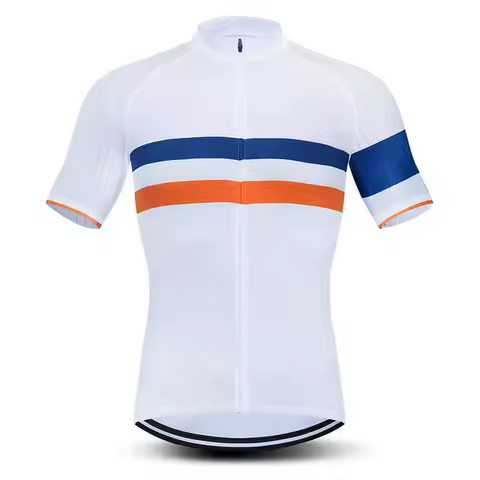 Popular style simple design full zipper comfortable short sleeve cycling jersey