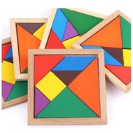 7cm  Wood intelligence game IQ Puzzle Jigsaw Tangram Creative Blocks Educational Kids Toys