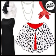 【Ready Stock🇲🇾】Dalmatians Cruella Adult Dress Up Witch Performance Costume Cosplay M-XL - 296