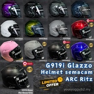 Gracshaw G919i Glazzo Mono Plain Colour Helmet G919i Helmet same like ARC Ritz Helmet ACES R2 HELMET