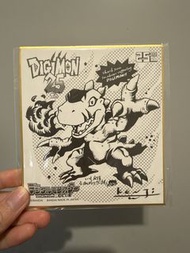 【全新未拆】Digimon 25th 限定色紙 Greymon（暴龍獸）｜Digital Monster COLOR（數碼暴龍彩屏機）特典 渡邊健史