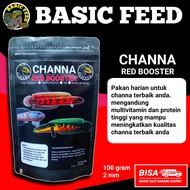 CHANNA RED BOOSTER 100gr pelet ikan channa maru red sampit | ikan channa maru red barito | red