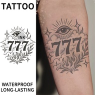 Lucky Number 7 Herbal Juice Tattoo Sticker, 10-15 Days Lasting, Waterproof, Sweat-resistant, Long-la